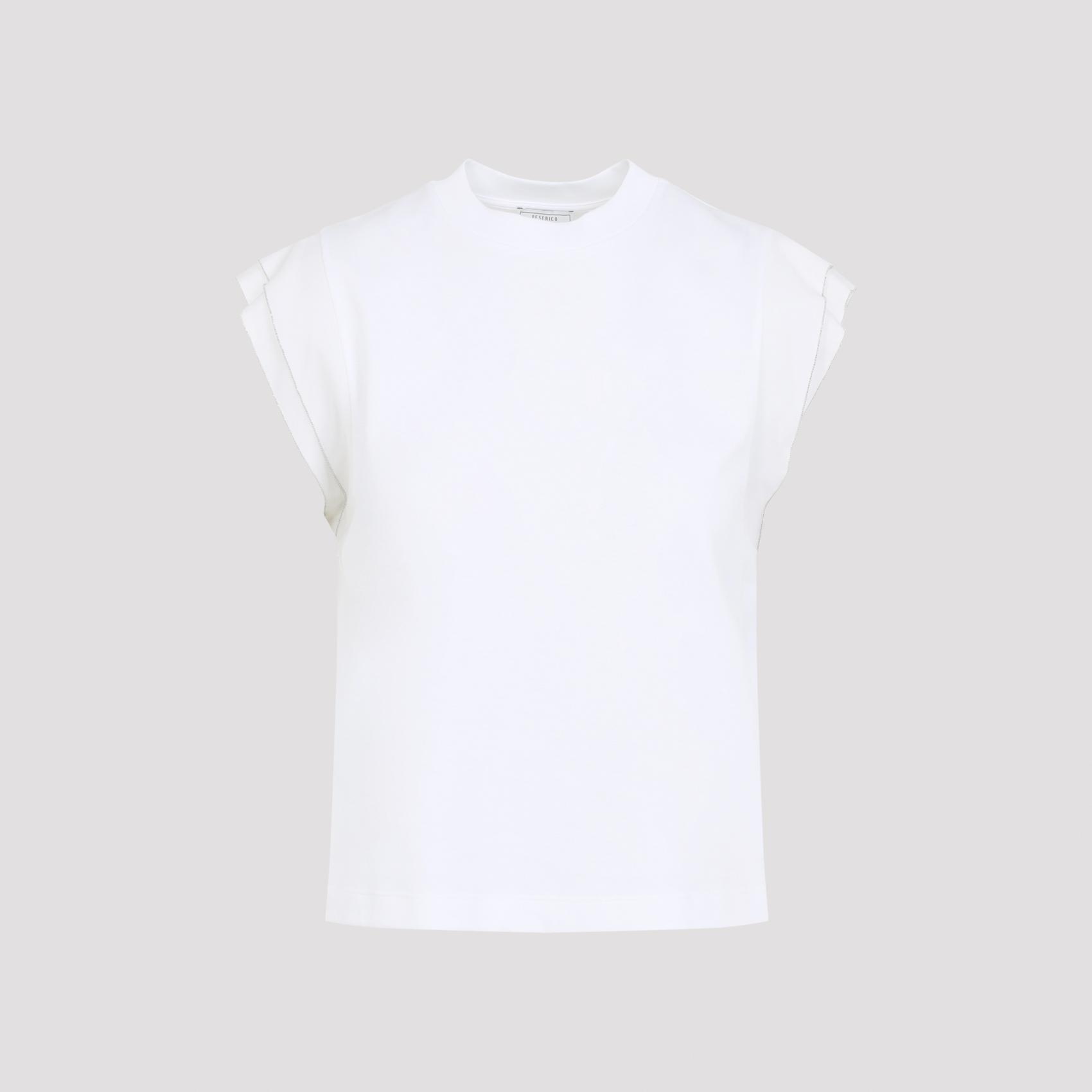 peserico cotton top white polyamide fiber - women