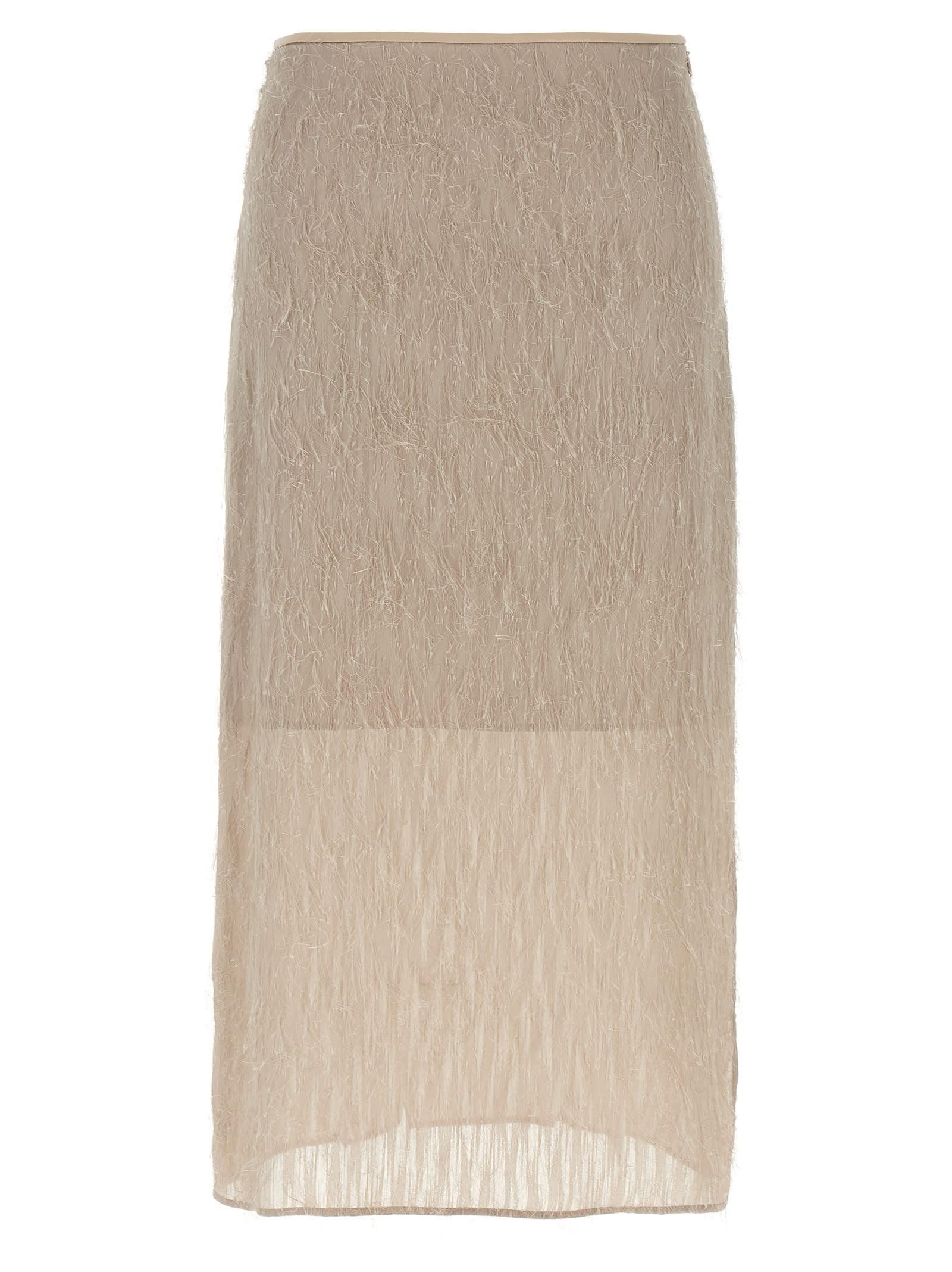 peserico fil coupé skirt