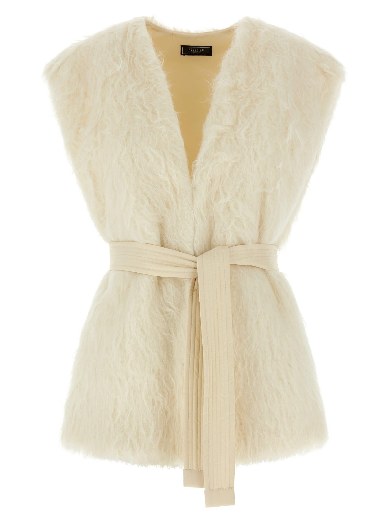 peserico fur vest