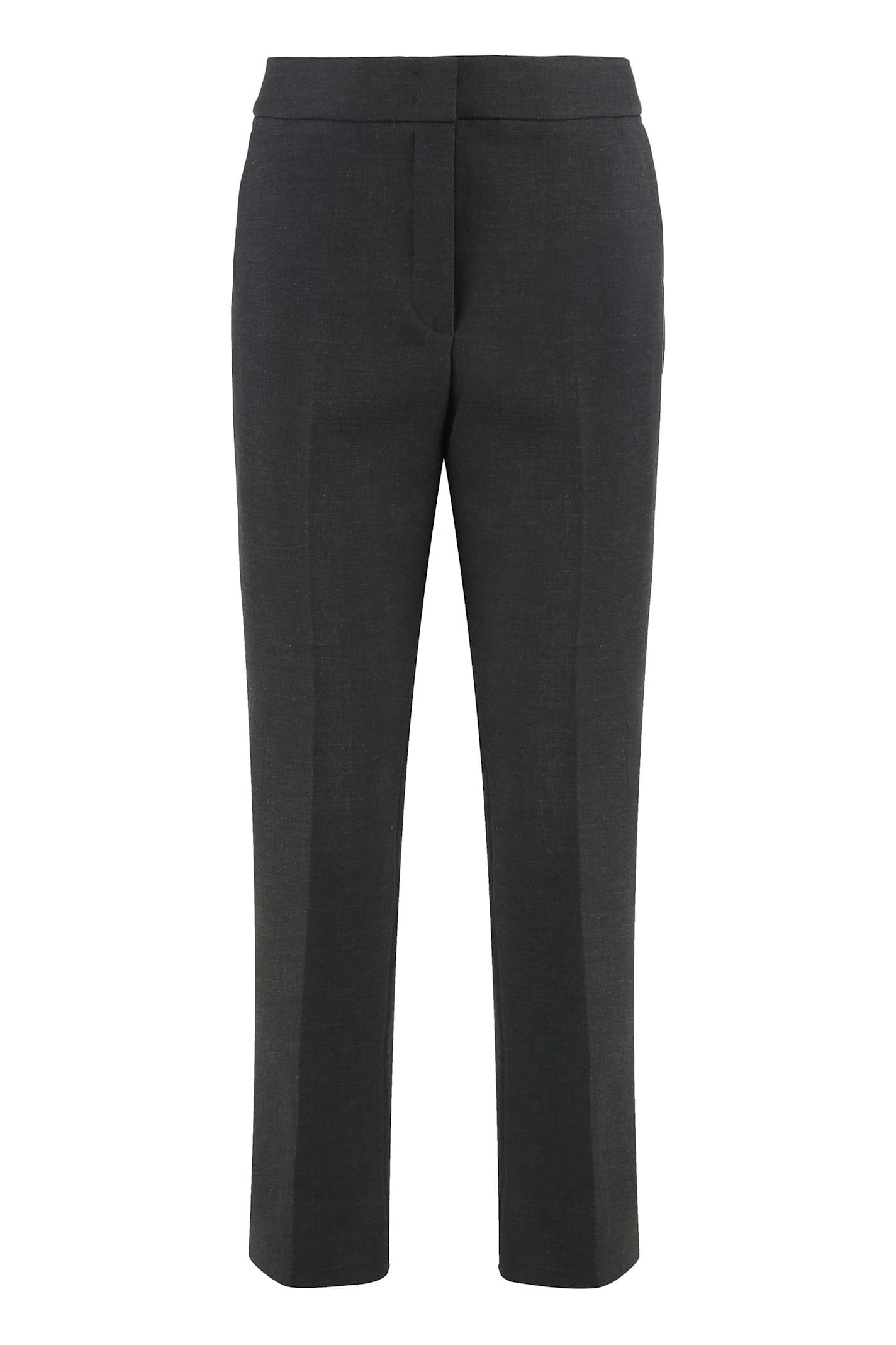 peserico high-waisted trousers with a crease
