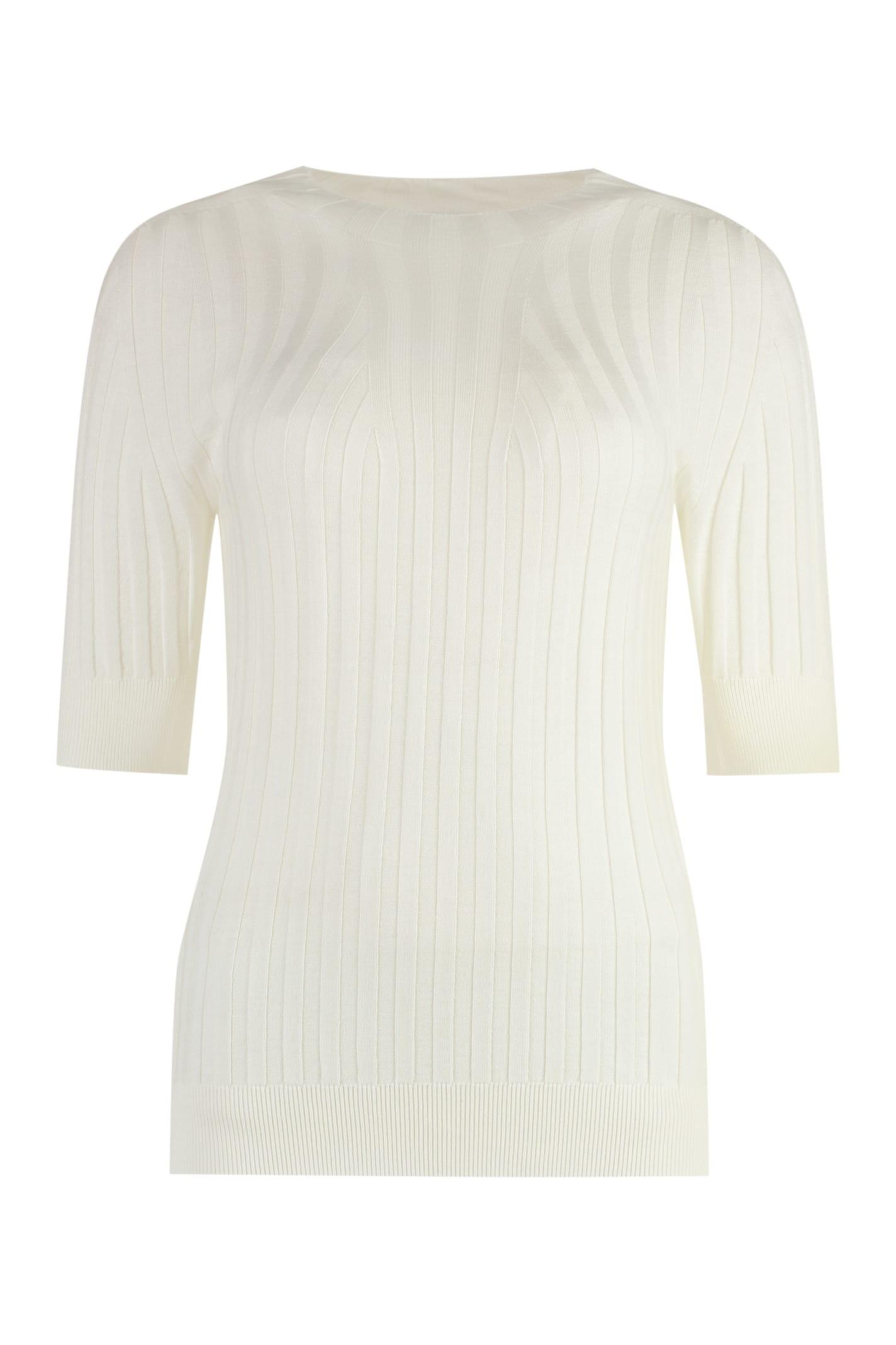 peserico lurex knit t-shirt