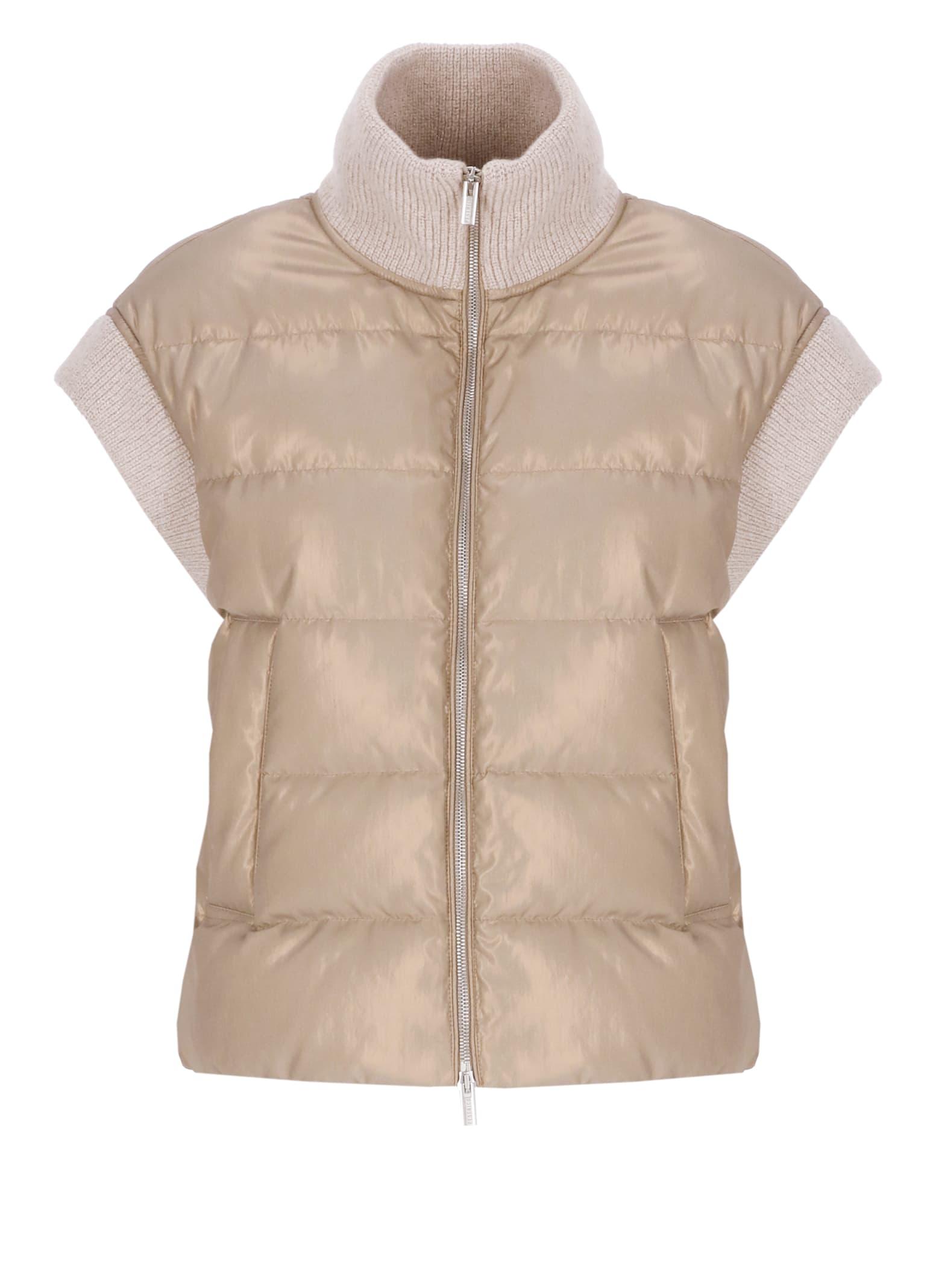 peserico lurex tricot vest
