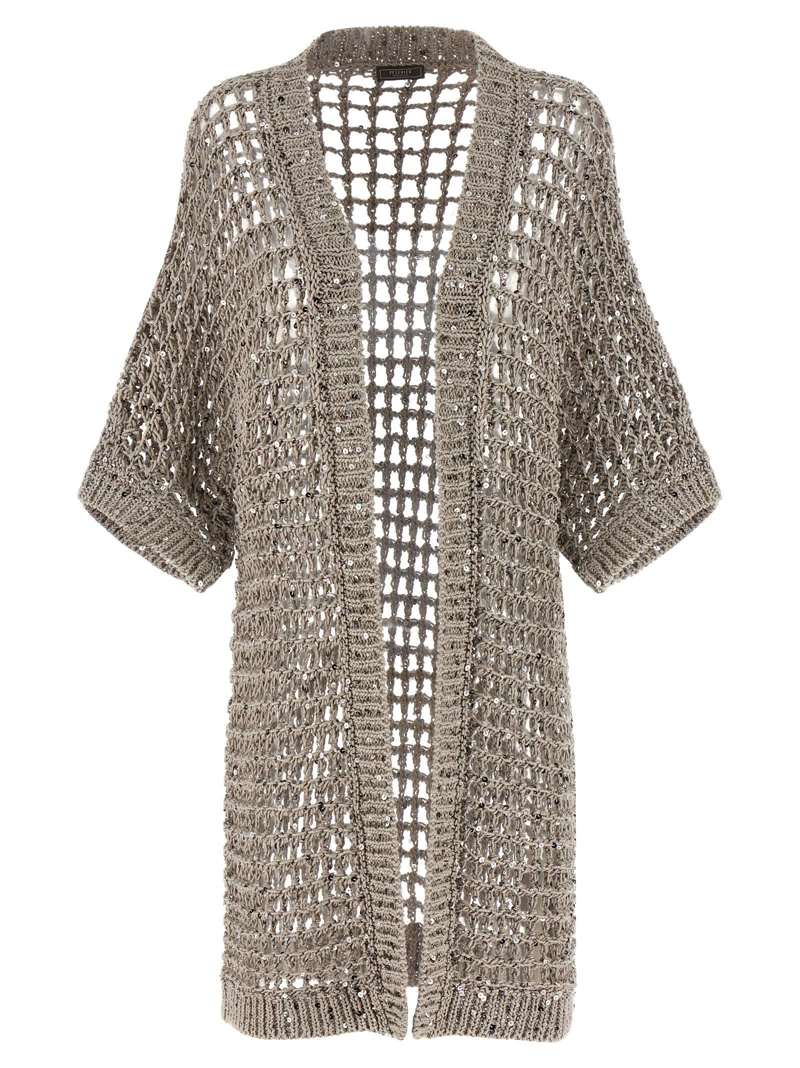peserico mesh cardigan
