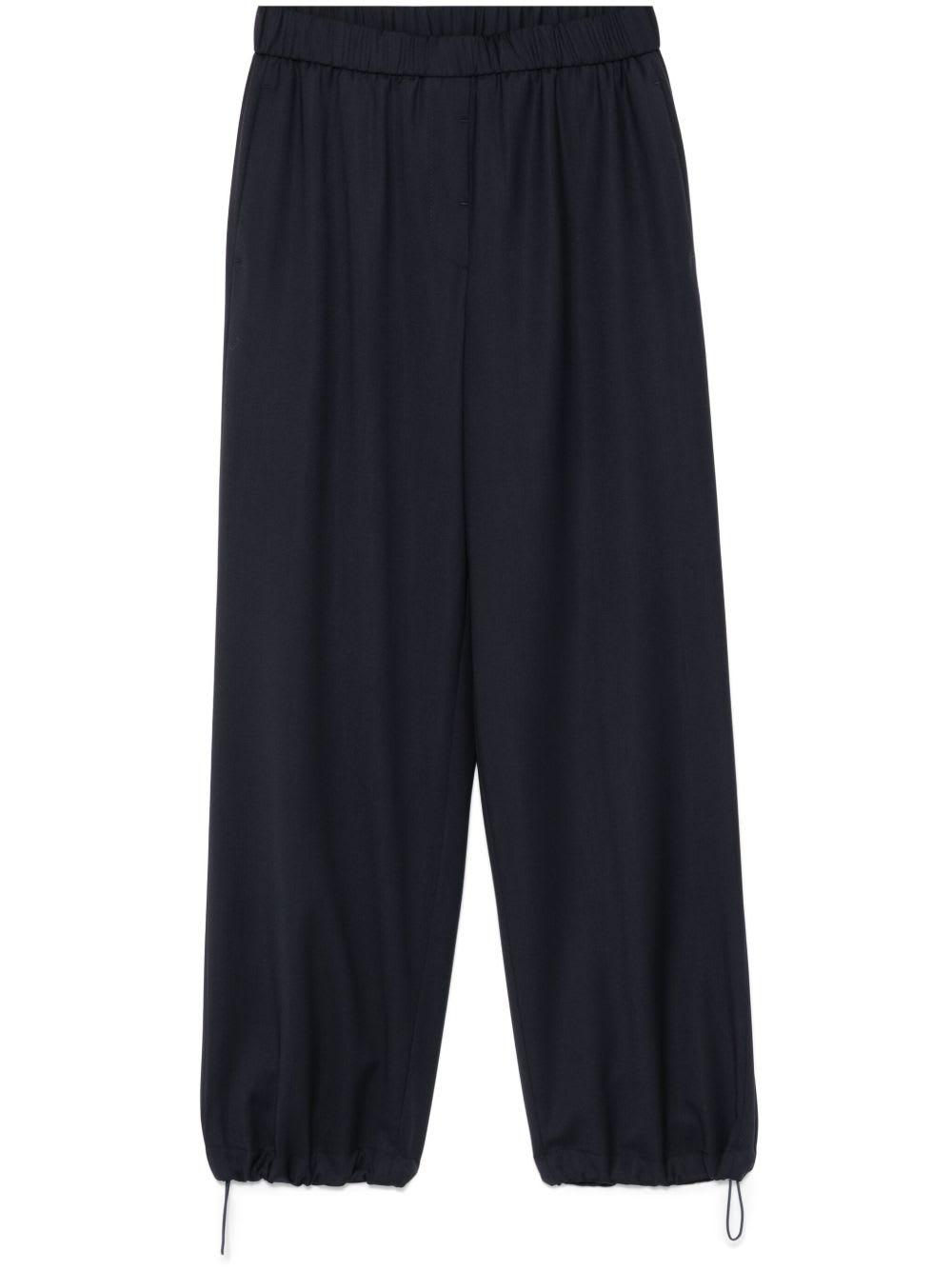 peserico navy blue trousers