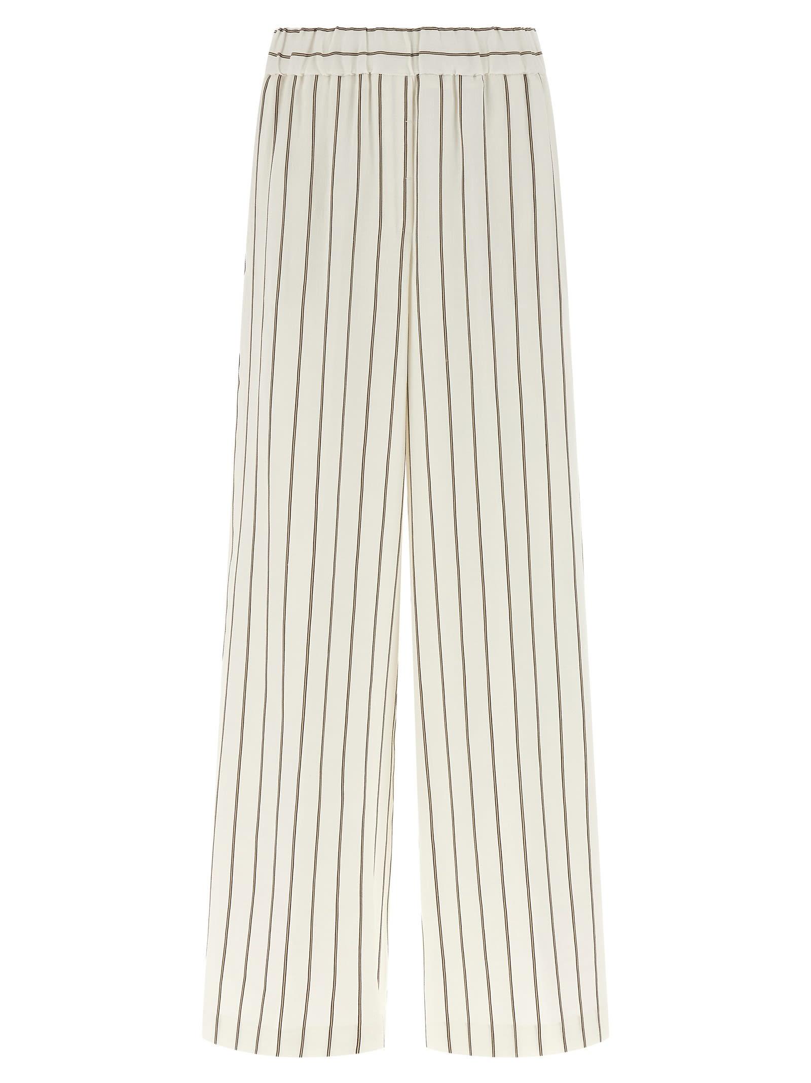 peserico pinstriped twill pants