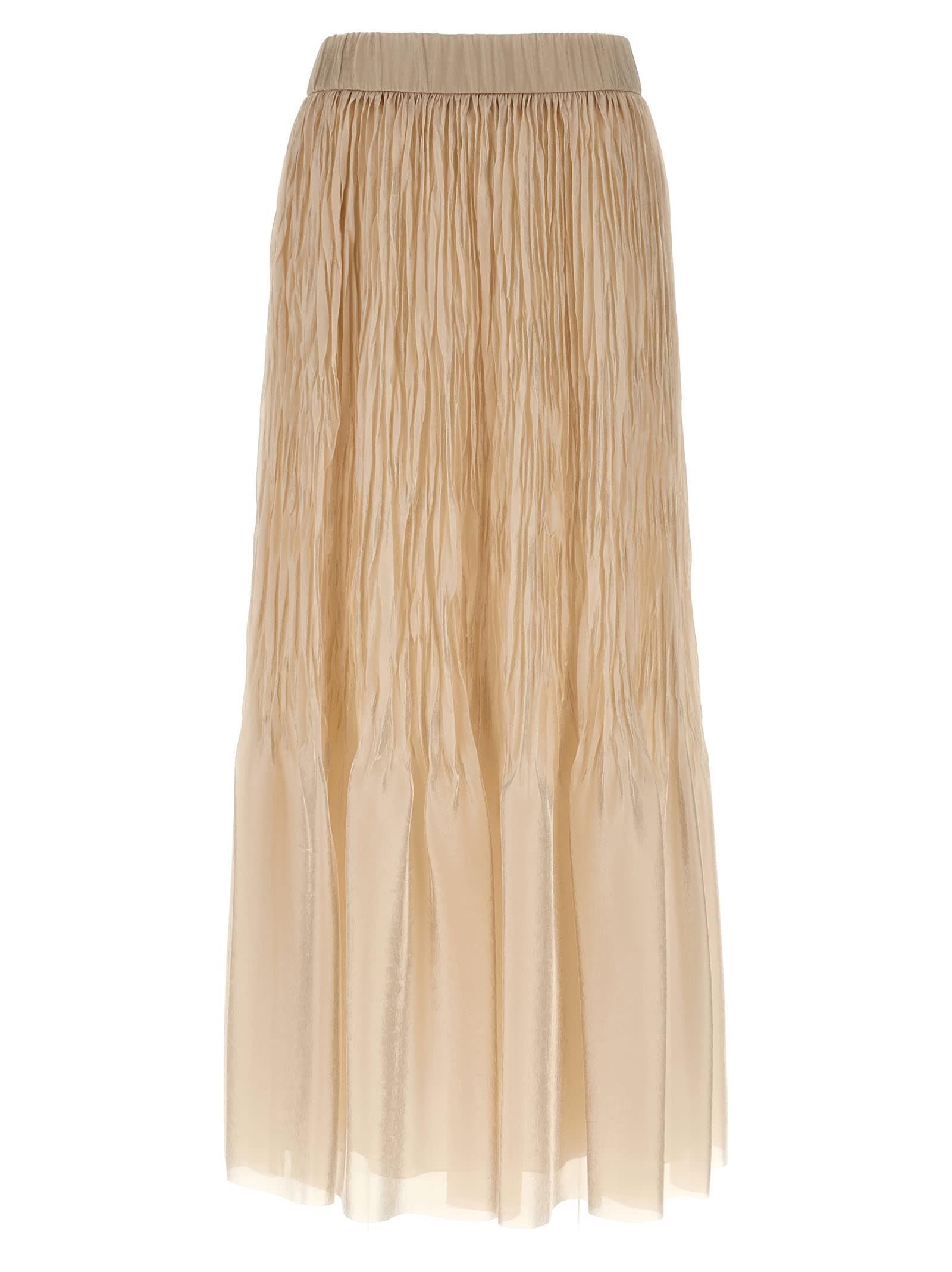 peserico pleated skirt