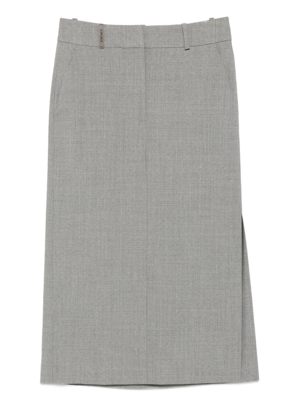 peserico straight midi skirt