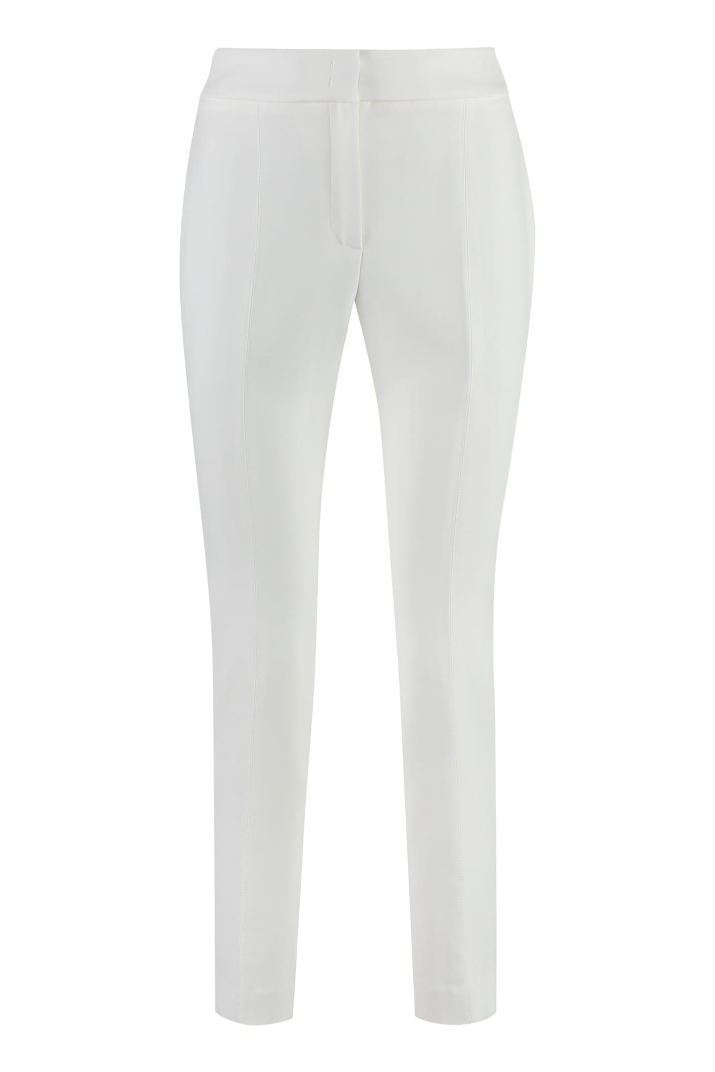 peserico stretch gabardine cigarette trousers