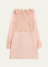 peter pan collared ruffle bib mini dress