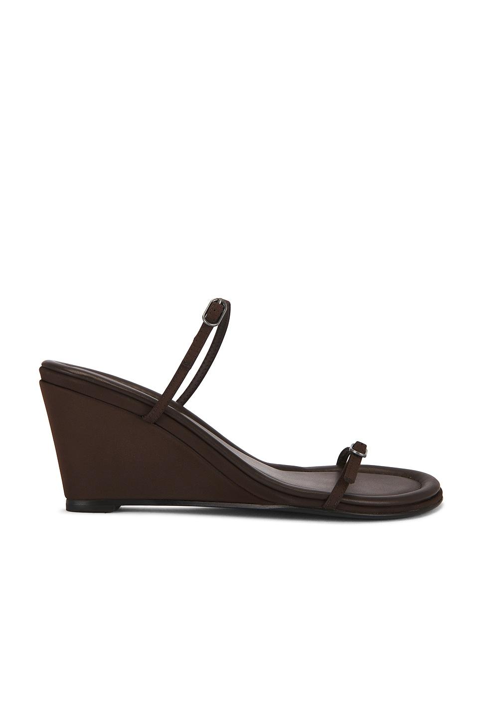 petit belt detail wedge sandal