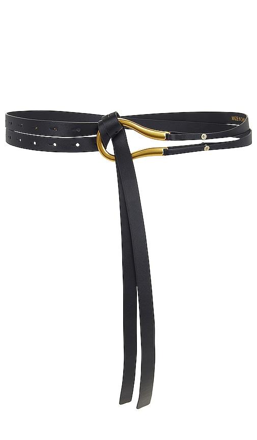 petit moments loop belt in black.