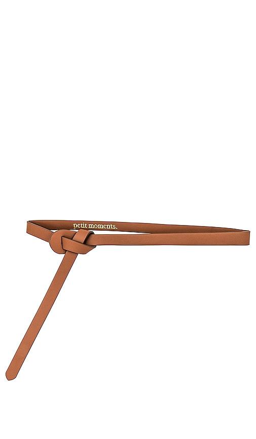 petit moments loop wrap belt in tan.