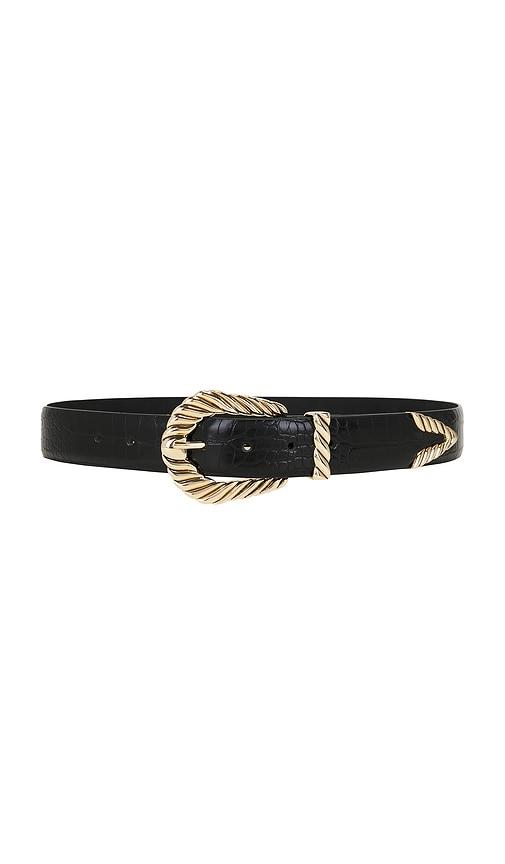 petit moments modern rodeo belt in black.