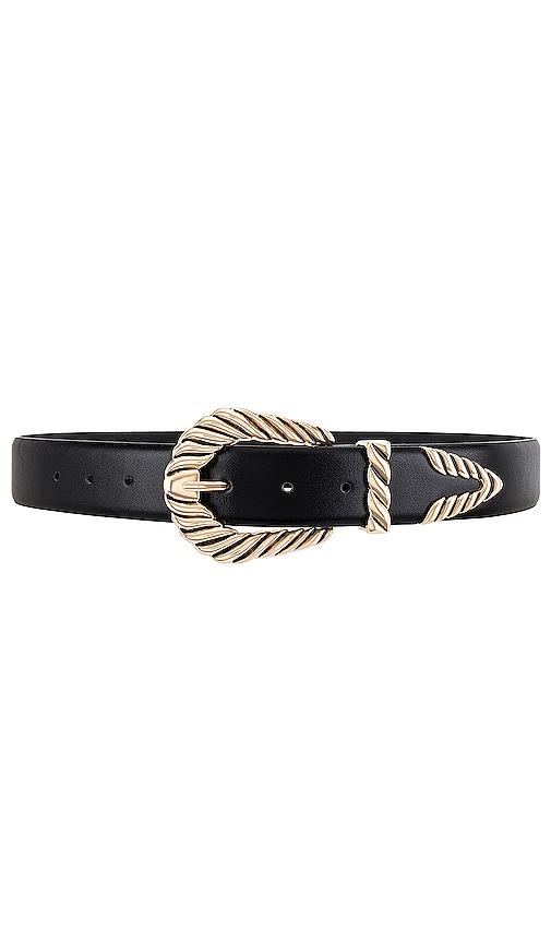 petit moments modern rodeo belt in black.