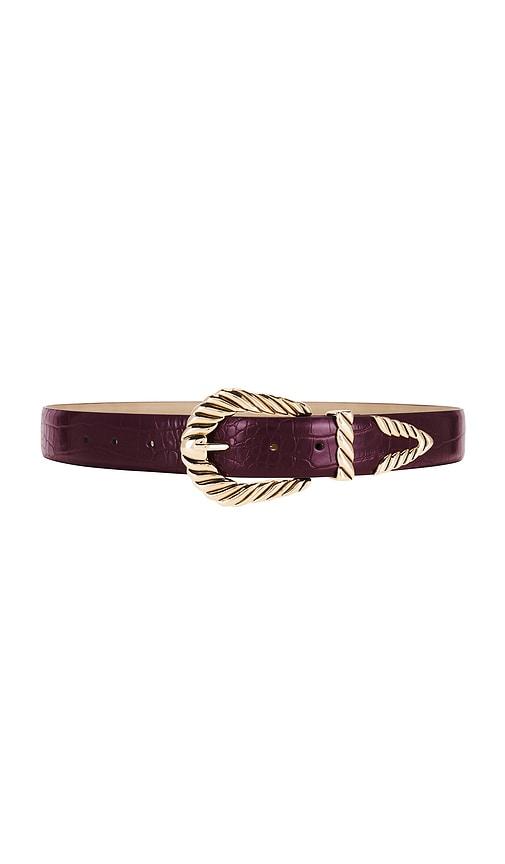 petit moments modern rodeo belt in burgundy.