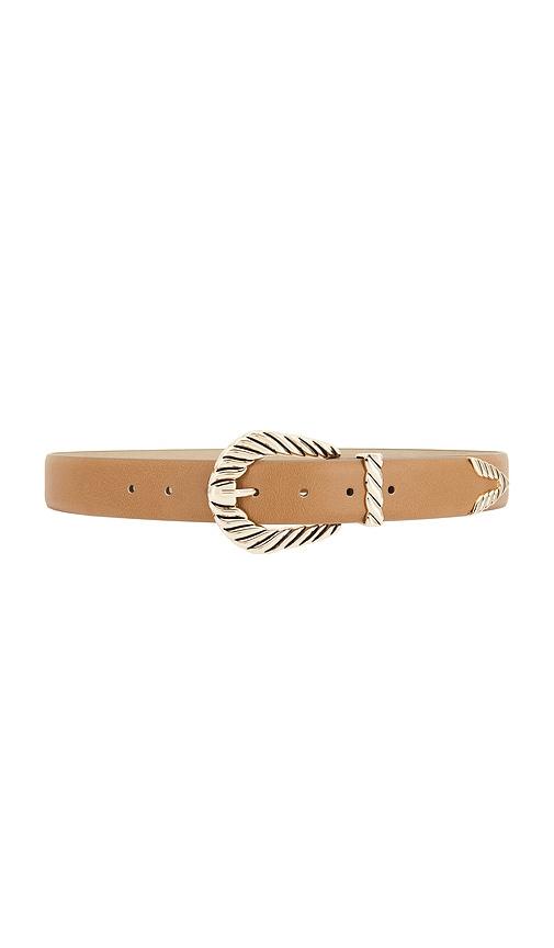 petit moments modern rodeo belt in tan.