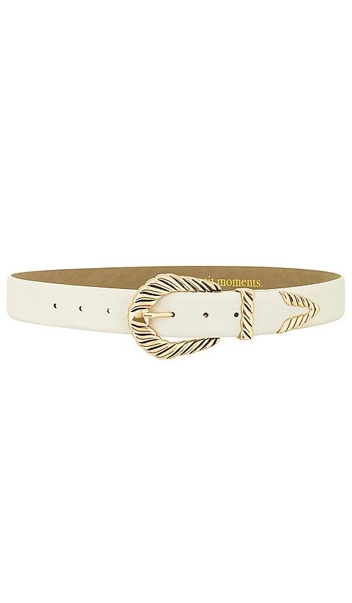 petit moments modern rodeo belt in white.