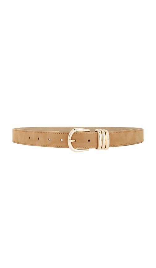 petit moments polished belt in tan.