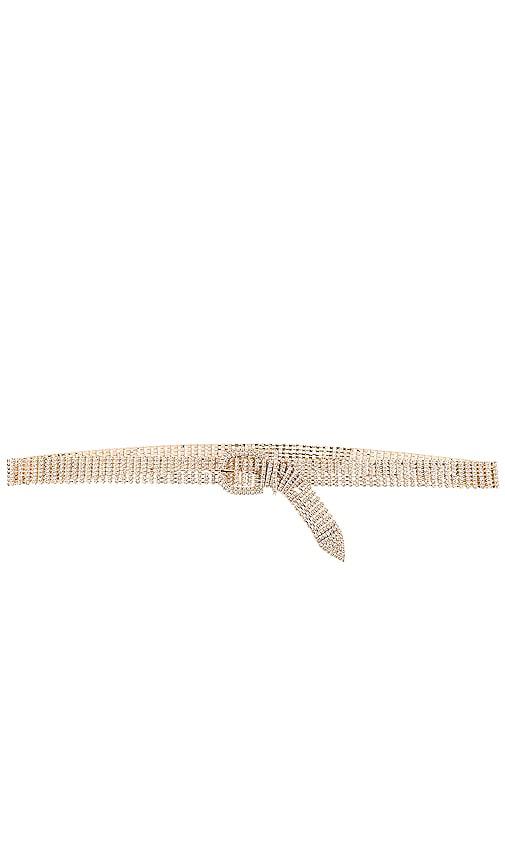 petit moments showgirl belt in metallic gold.