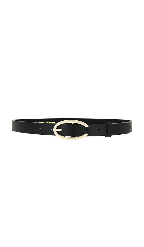 petit moments sleekline belt in black.