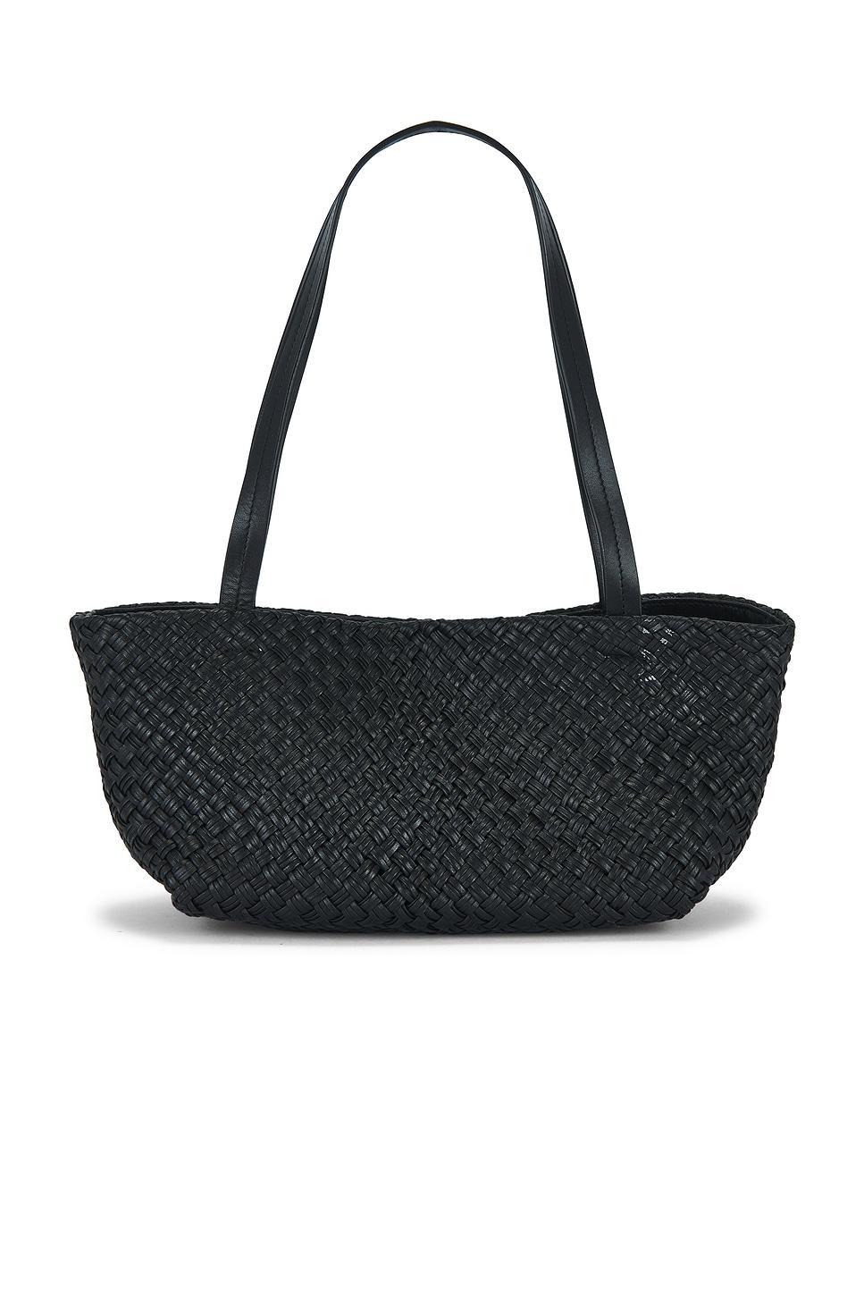 petit woven trapeze bag