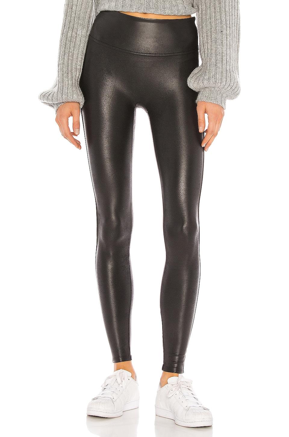 petite faux leather legging