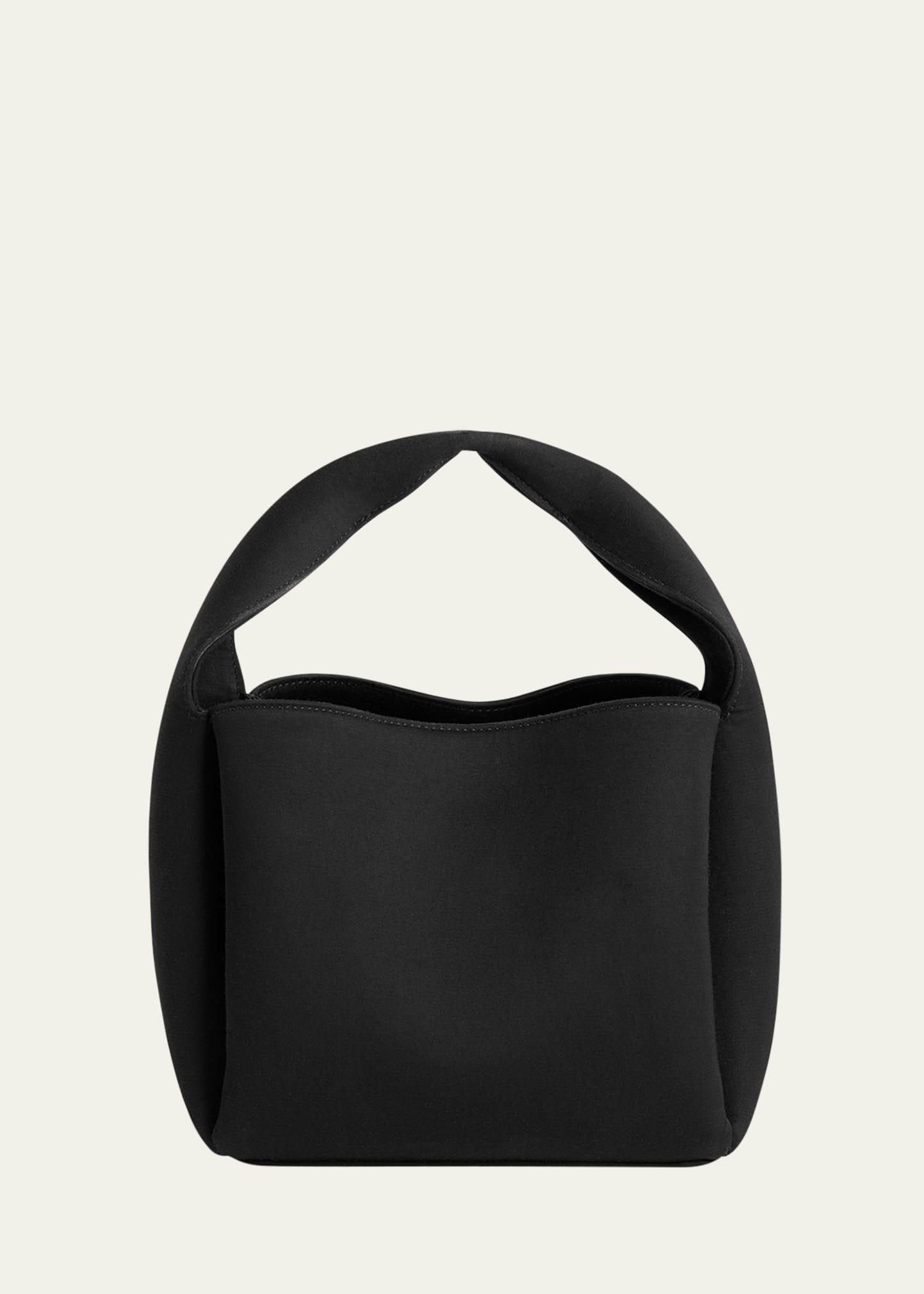 petite satin bucket bag