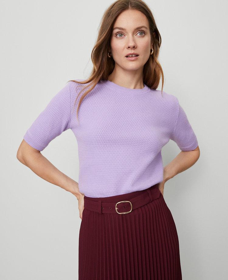 petite stitch sweater tee