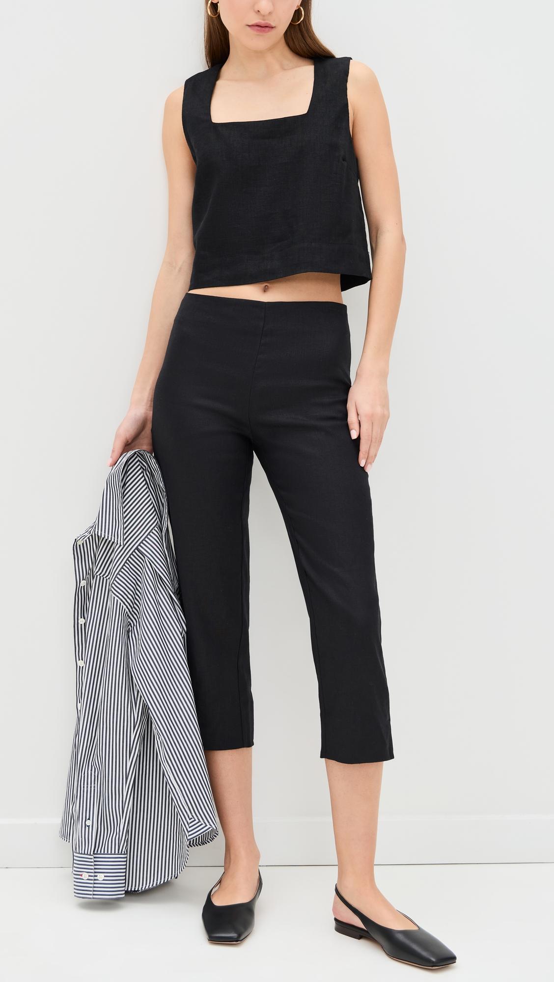 petra linen pedal pusher pants