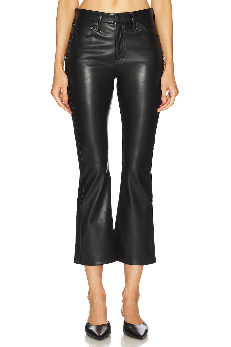 peyton faux leather flare pant