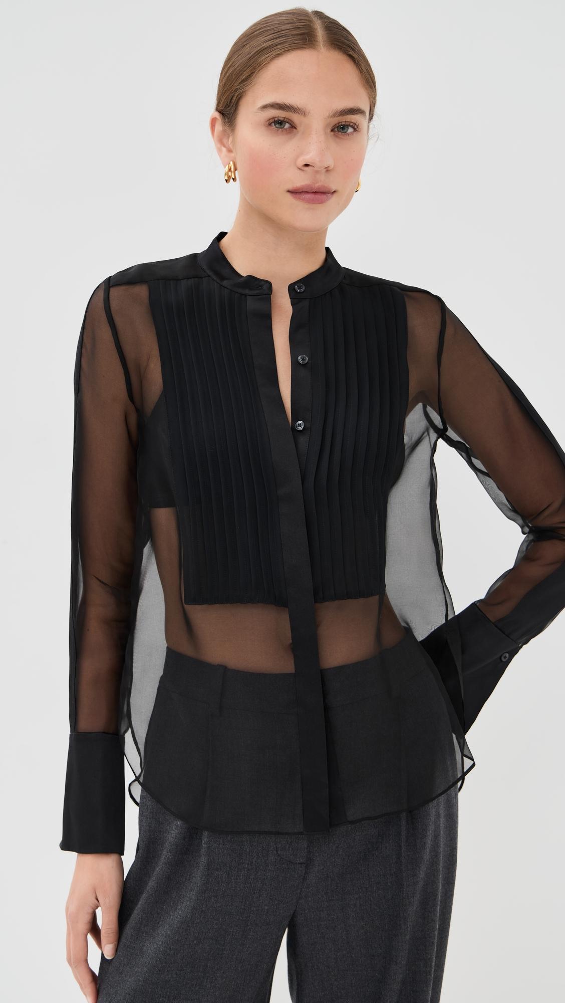 peyton silk button down