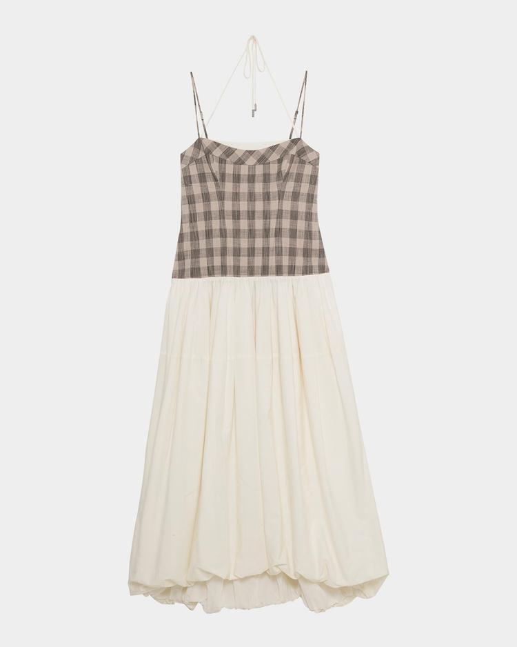 pfeiffer drop-waist bubble midi dress