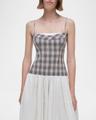 pfeiffer drop-waist bubble midi dress