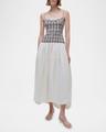 pfeiffer drop-waist bubble midi dress