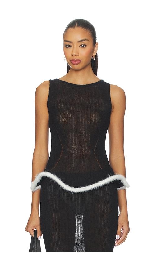 ph5 hadden alpaca tank top in black. - size l (also in xs, s, m)