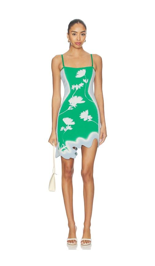ph5 lyndon wavy mini dress in green.