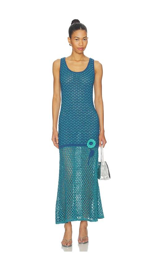 ph5 maple crochet tank dress in blue.