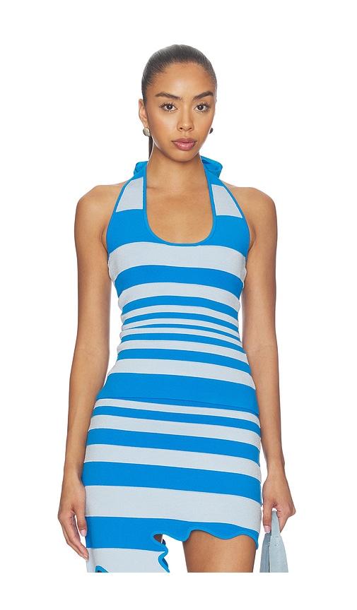 ph5 naomi bandage halter top in blue. - size m (also in xs, s)