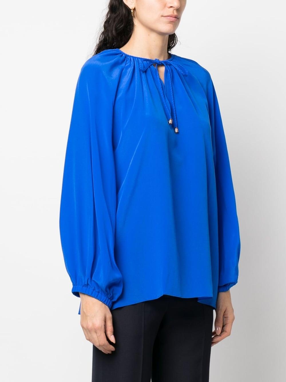 phaeonia top blue silk - women