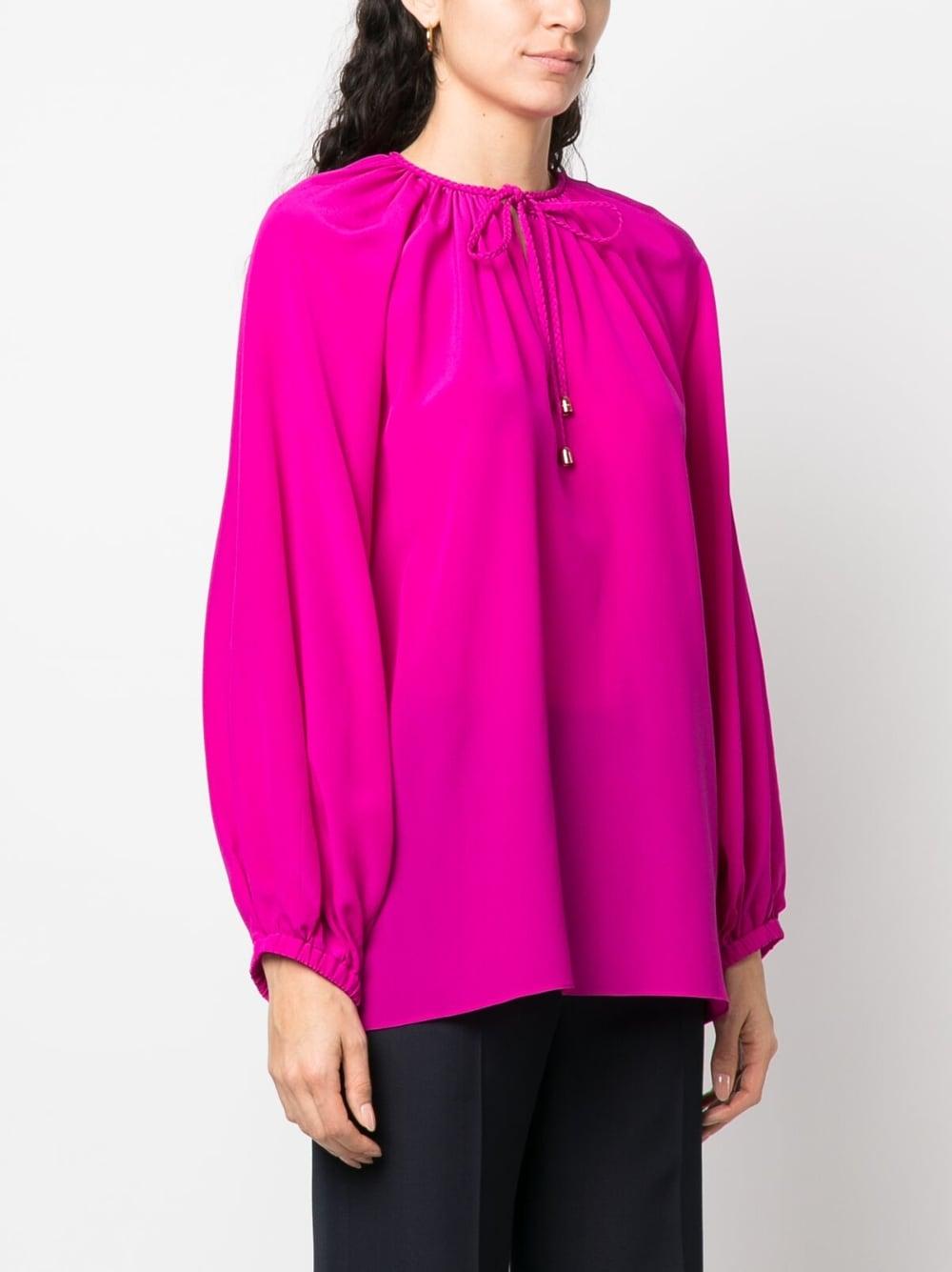 phaeonia top fuchsia silk - women