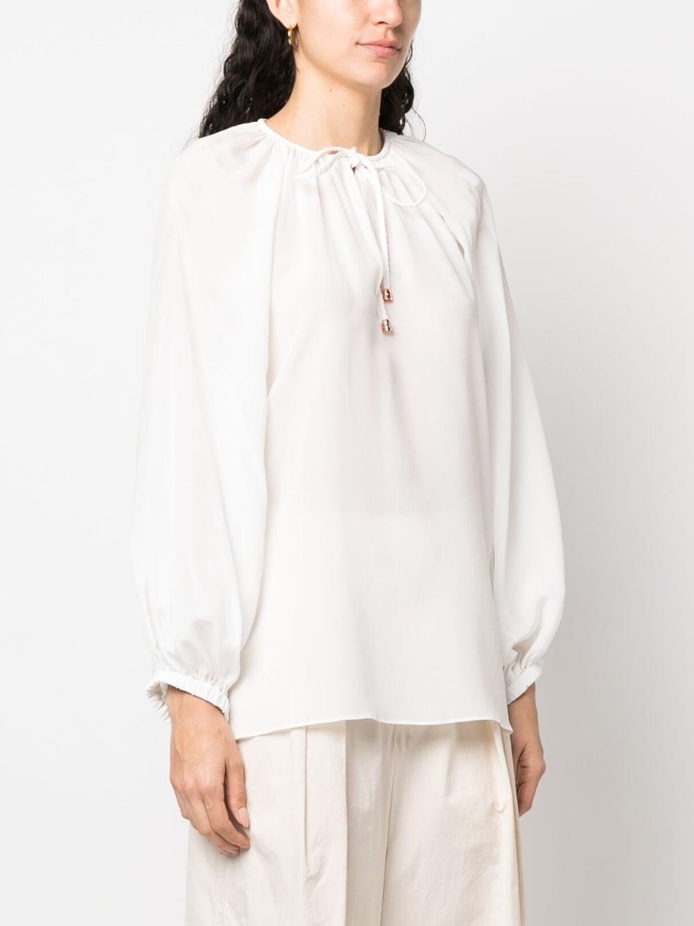 phaeonia top white silk - women