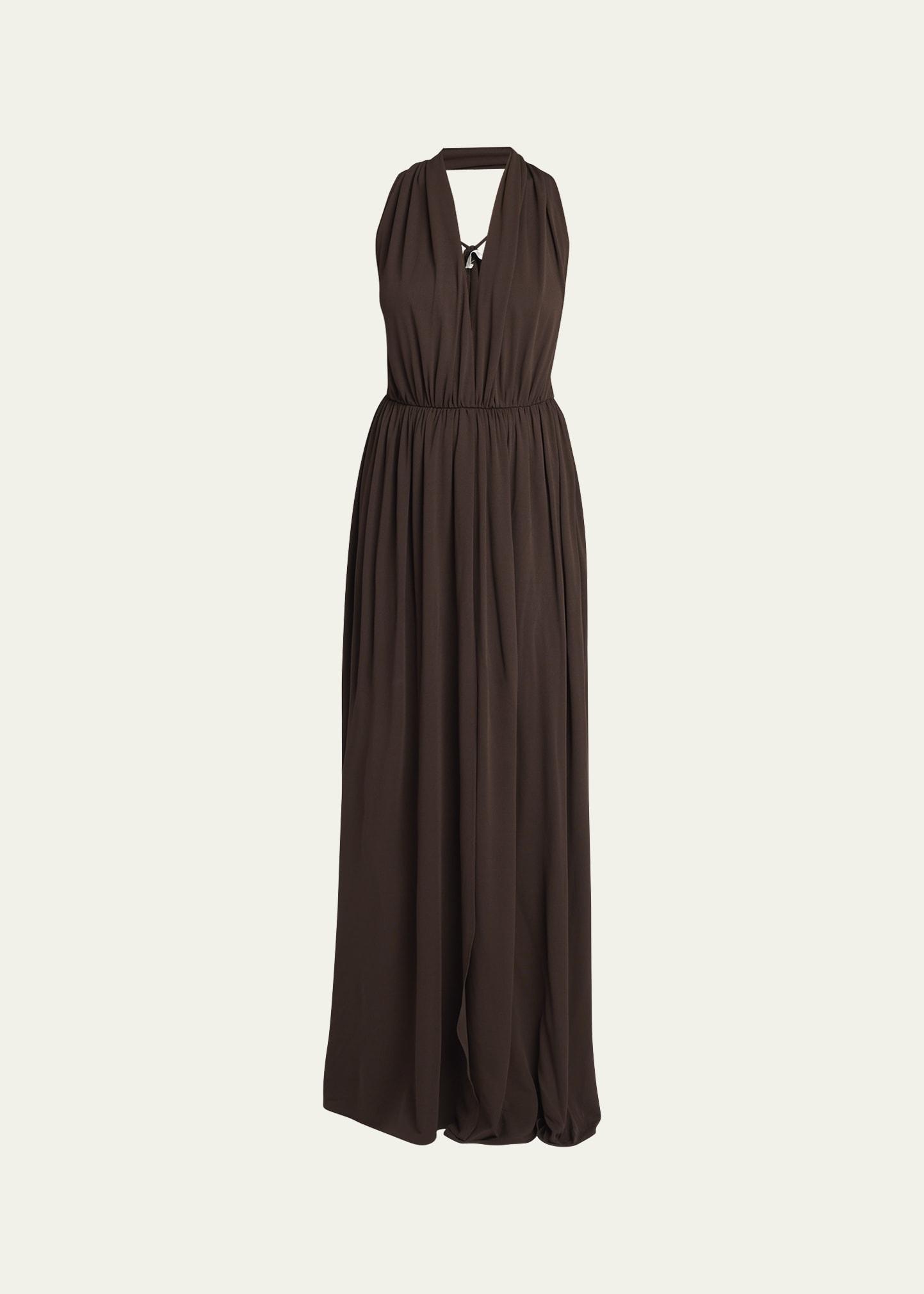 pharao long crisscross back dress
