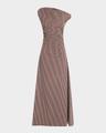 phare striped asymmetric maxi dress