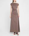 phare striped asymmetric maxi dress