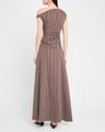 phare striped asymmetric maxi dress