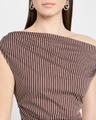 phare striped asymmetric maxi dress