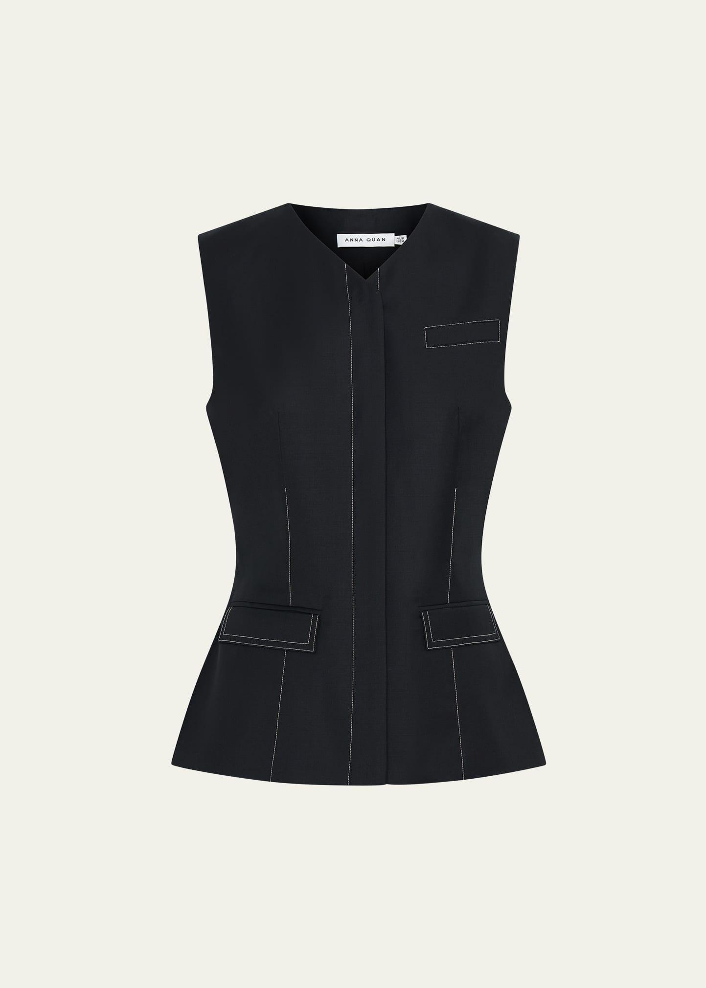 phillipa sleeveless fitted top