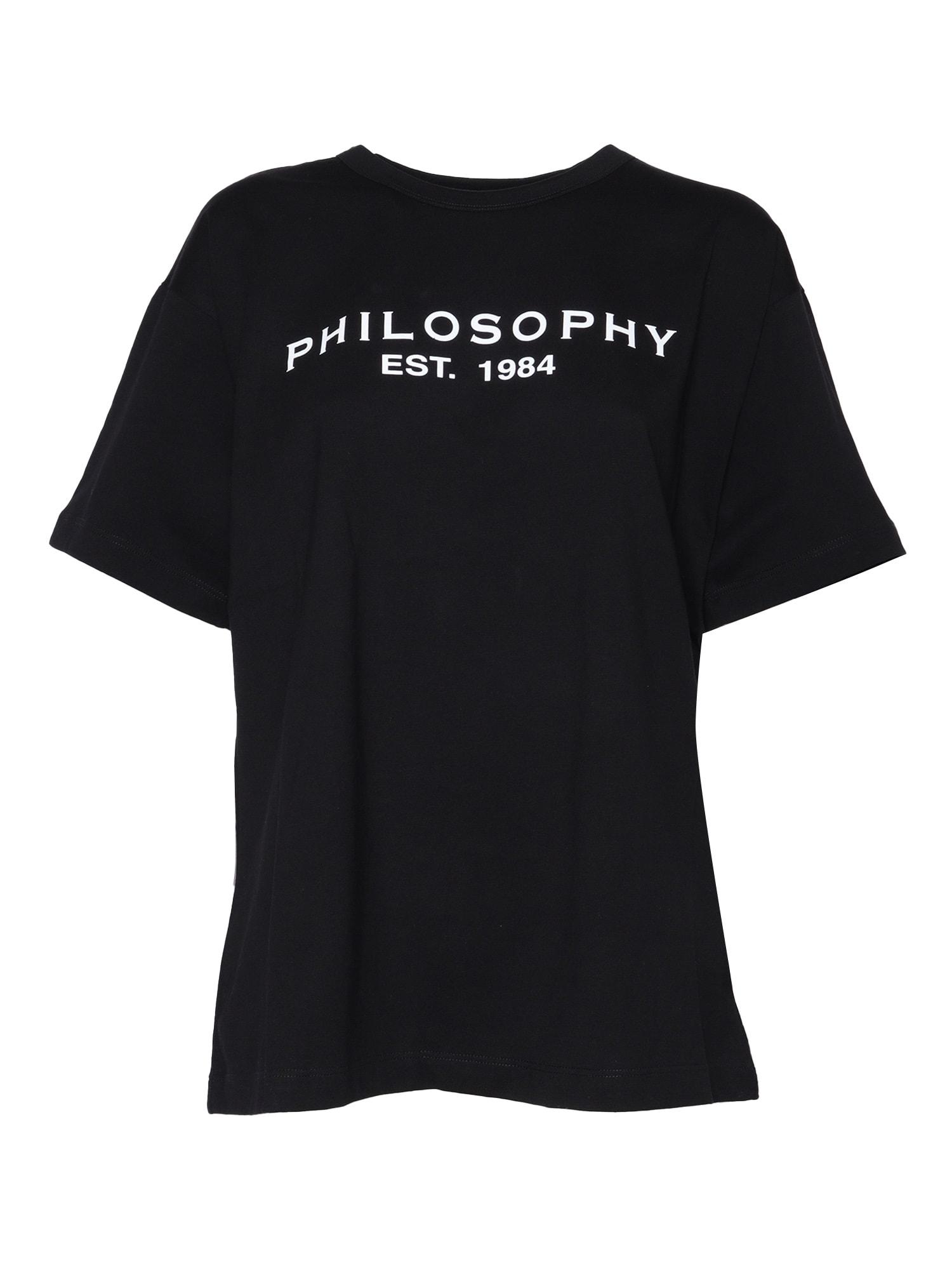 philosophy di lorenzo serafini black t-shirt with logo