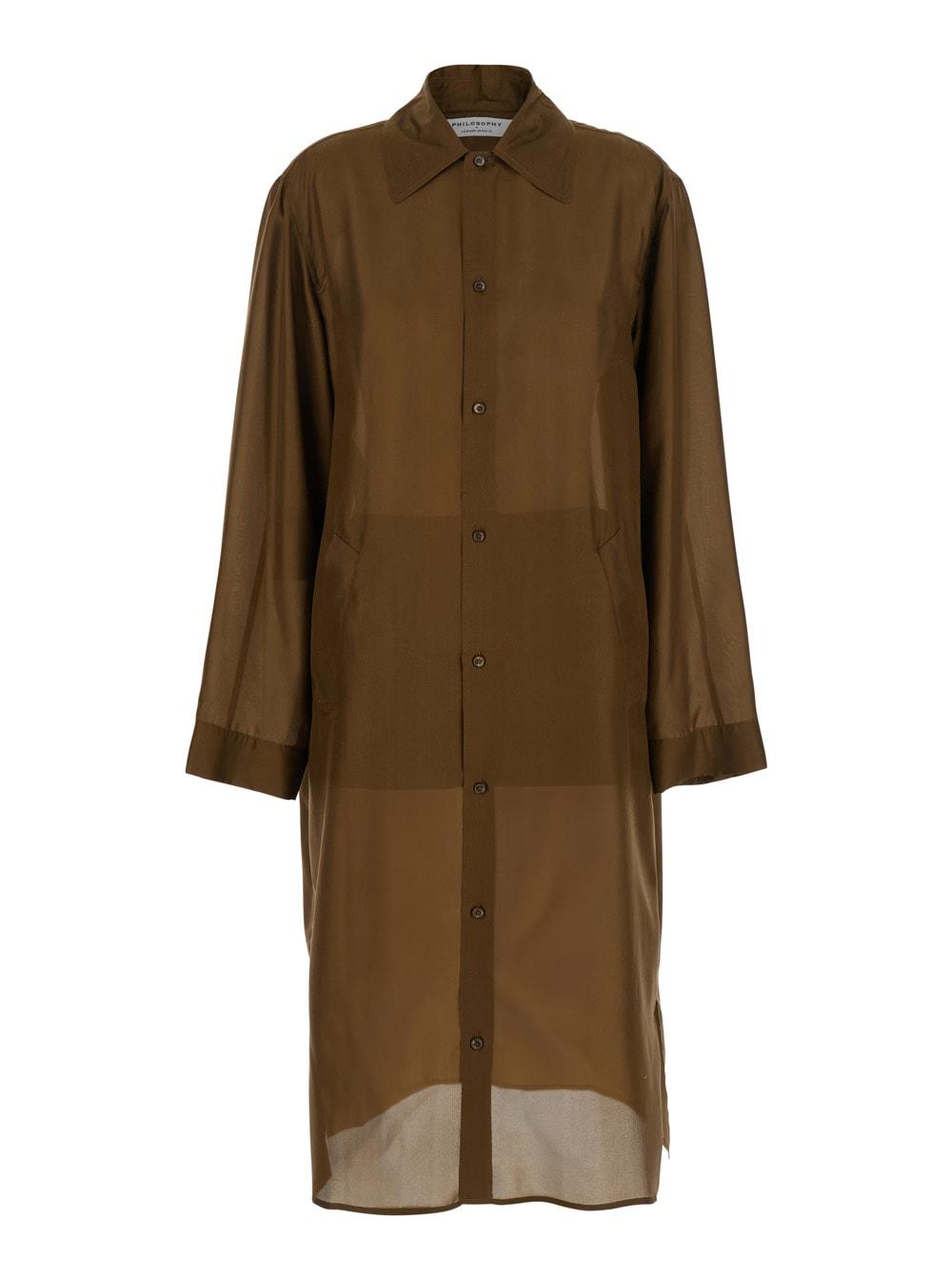 philosophy di lorenzo serafini cardigan with wide collar and long sleeves