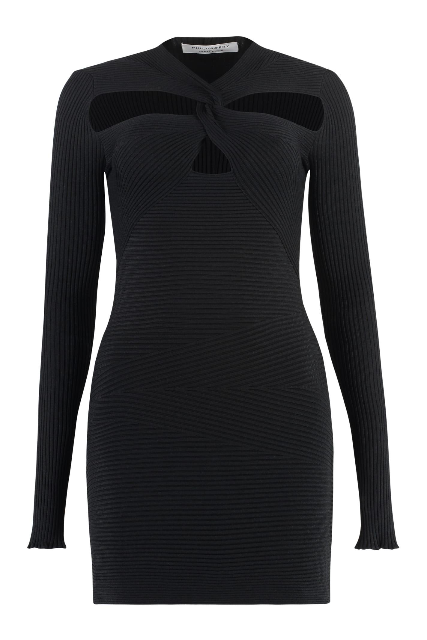 philosophy di lorenzo serafini cut-out detail sweater dress